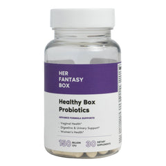 Her Fantasy Box frasco frontal mostrando empaque y beneficios visibles
