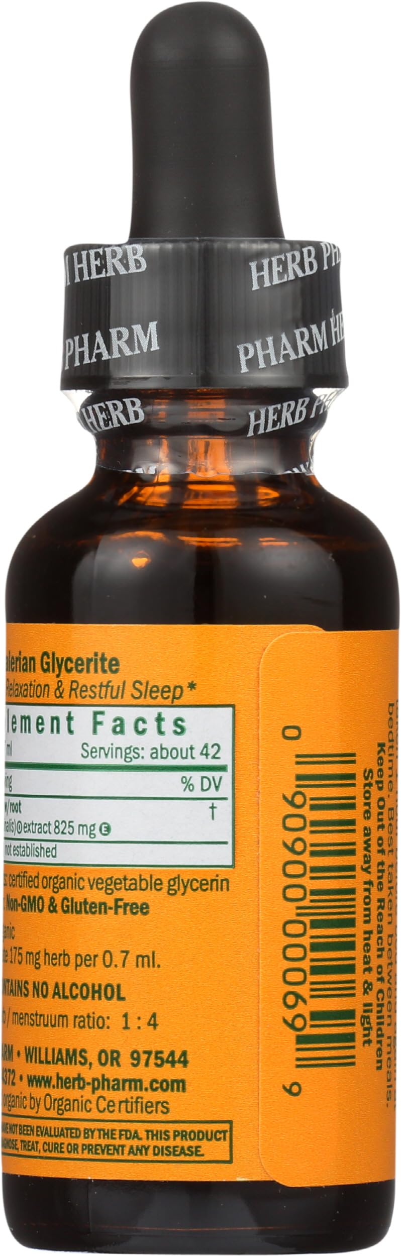 Herb Pharm textura del extracto glicerina mostrando aspecto claro y dulce