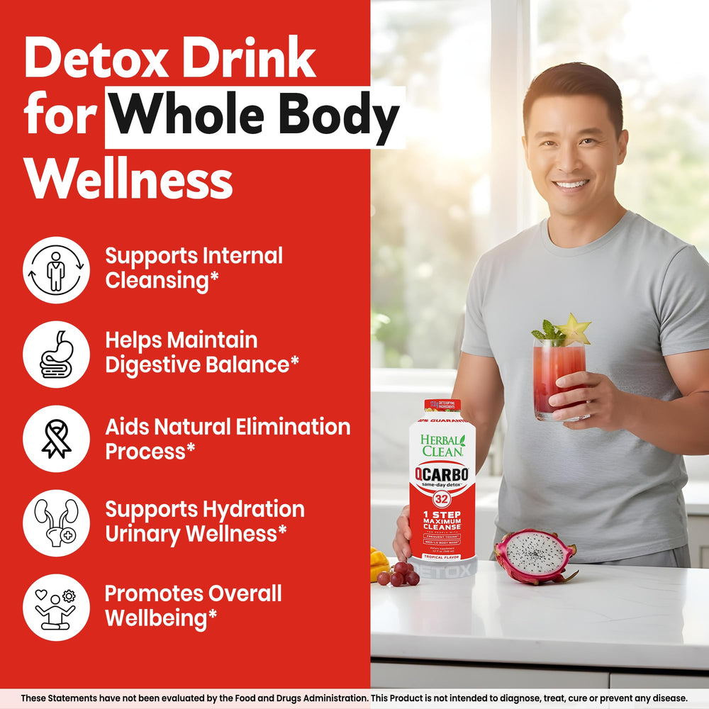 Herbal Clean botella en mano mostrando escala y tamaño práctico