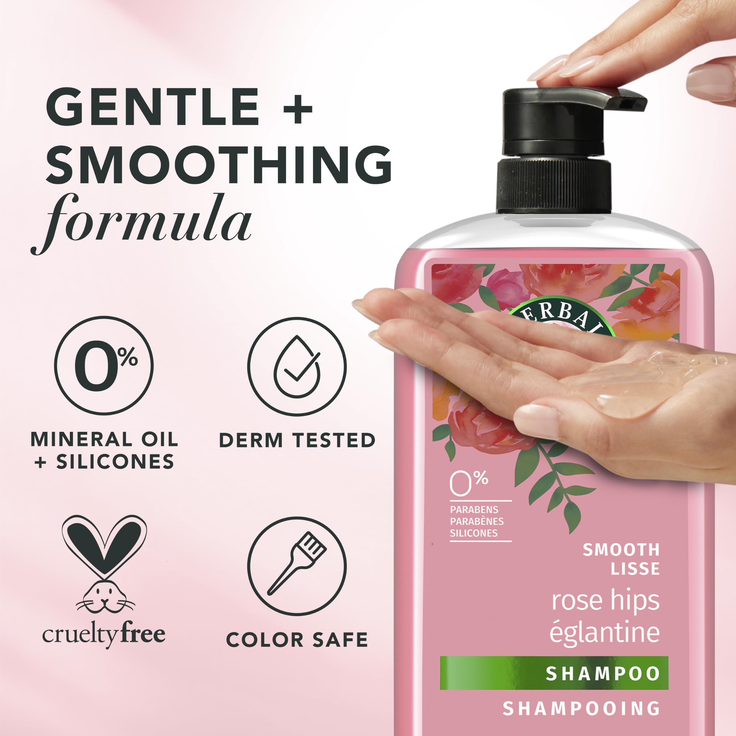 Herbal Essences comparación de tamaño 29.2 oz para referencia práctica