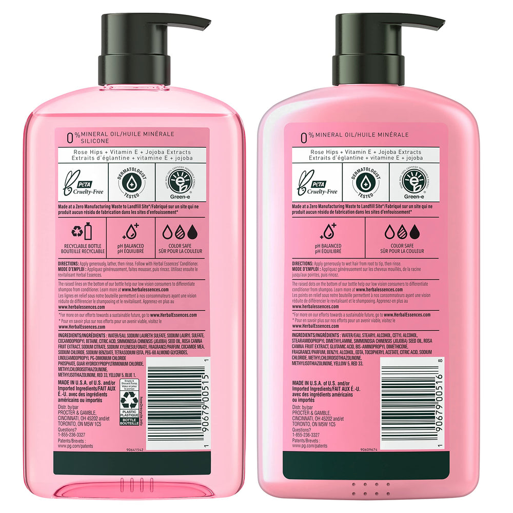 Herbal Essences ambiente de baño mostrando resultado sedoso y fragante
