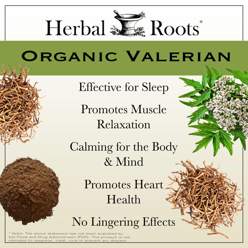 Herbal Roots raíz de valeriana seca demostrando origen botánico y autenticidad