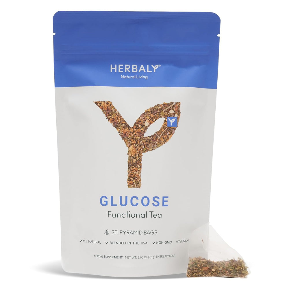 Herbaly Wellness Collection empaque frontal mostrando 28 bolsitas y beneficios visibles