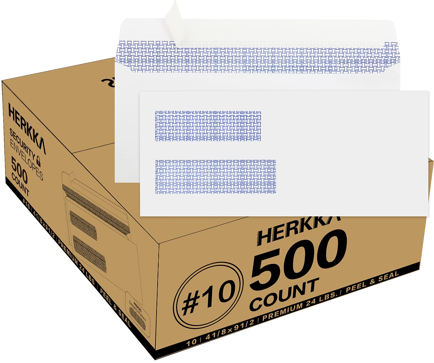 HERKKA vista frontal del paquete de 500 sobres, suministro prolongado