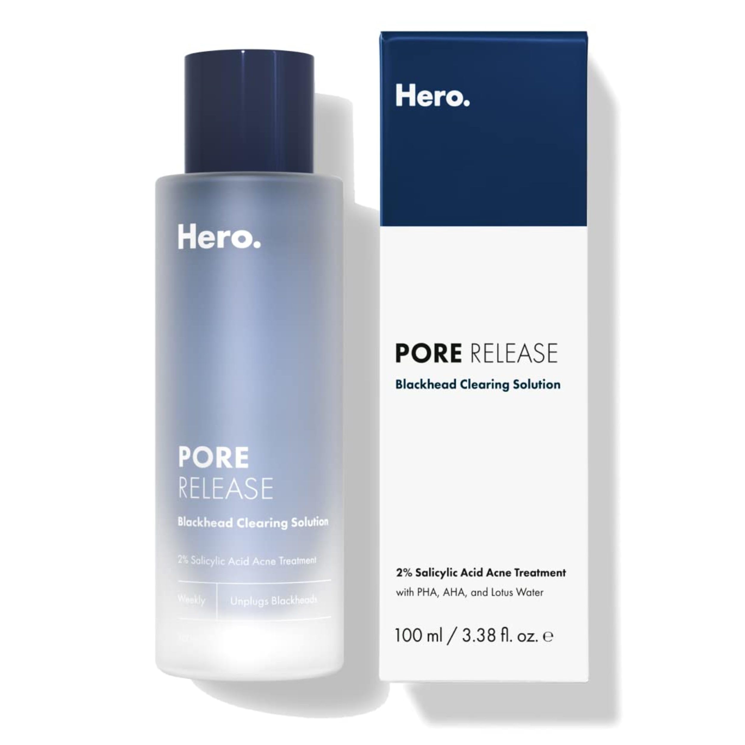 Hero Cosmetics frente del envase mostrando tamaño y etiqueta clara