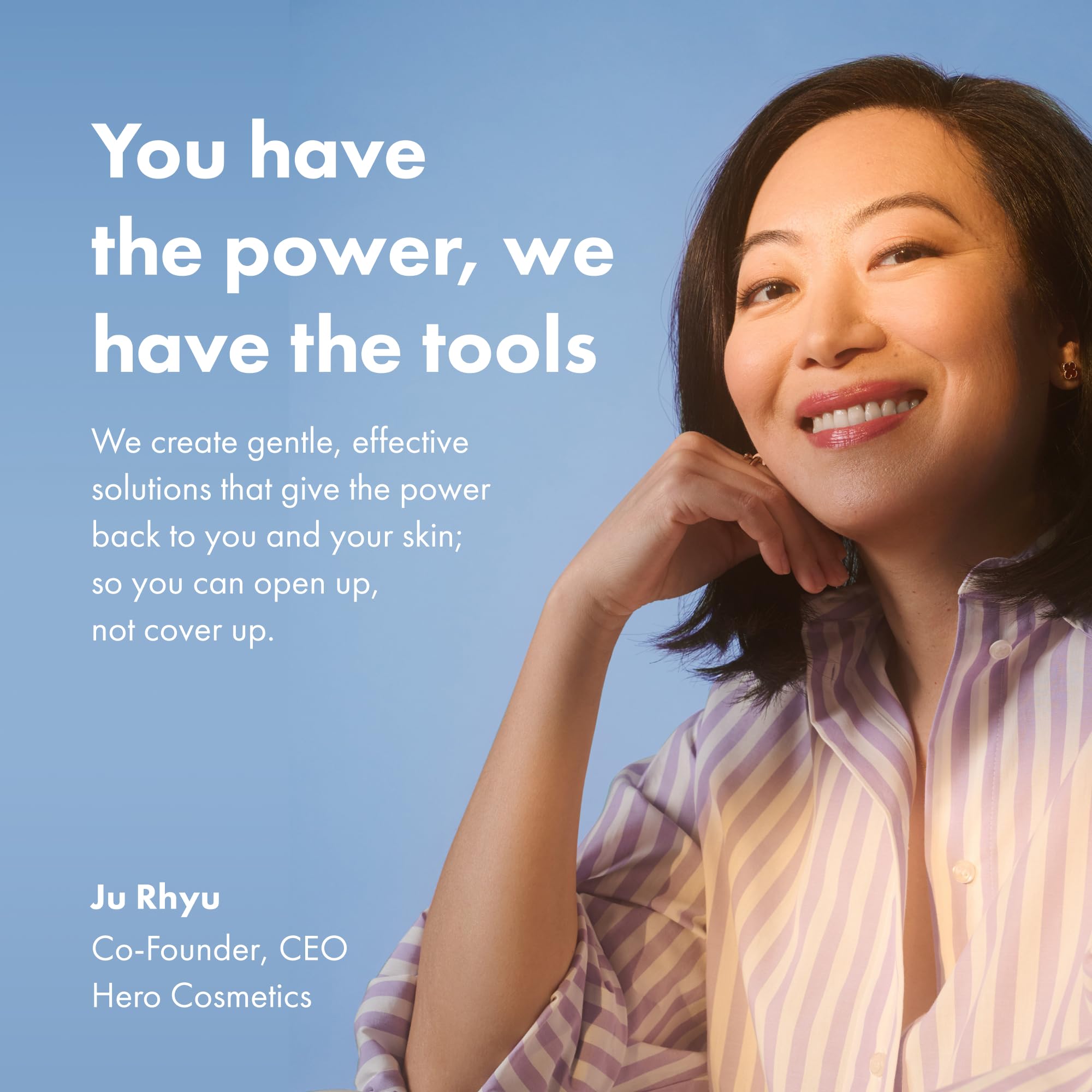 Hero Cosmetics resultados antes y después que muestran reducción visible