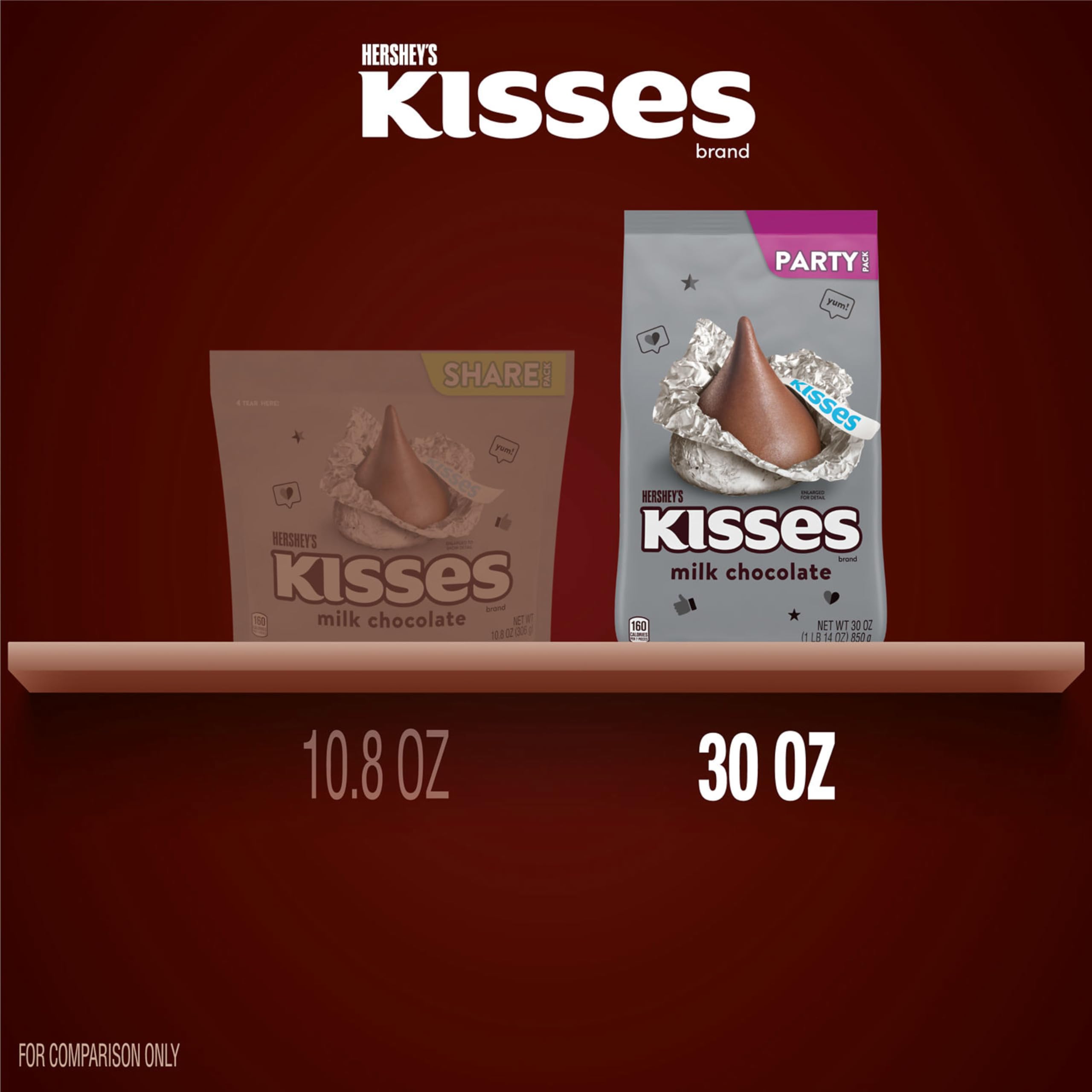 HERSHEY'S KISSES en frasco de dulces ideal para eventos y oficinas