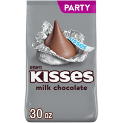 HERSHEY'S KISSES bolsa frontal mostrando cantidad y marca para compartir
