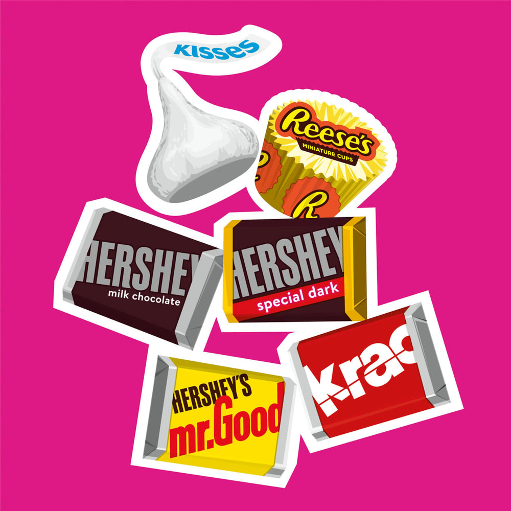 HERSHEY'S bolsitas y mesa de fiesta usando Miniatures para decoración y obsequios