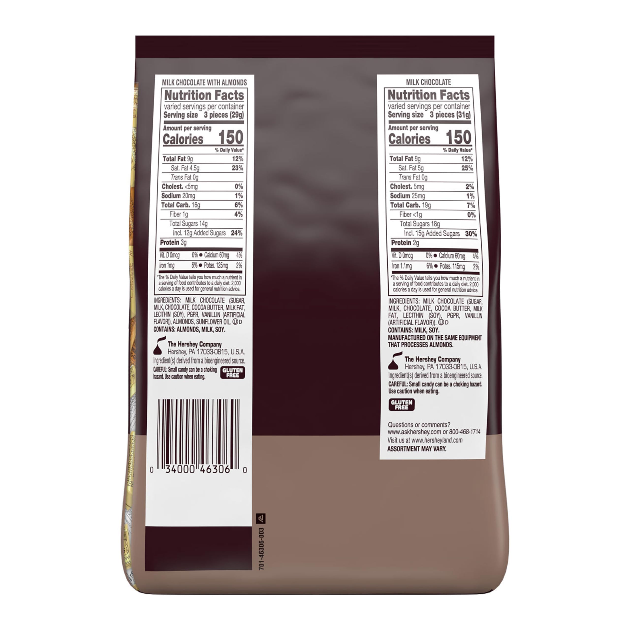 HERSHEY'S NUGGETS pieza envuelta individualmente lista para repartir