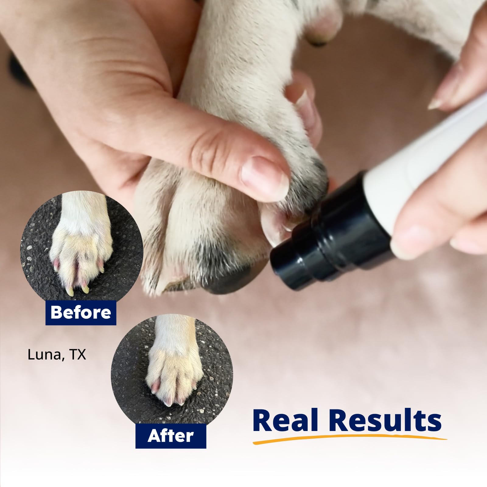 Heusom Silent Groom Pro junto a mano para comparar escala y portabilidad