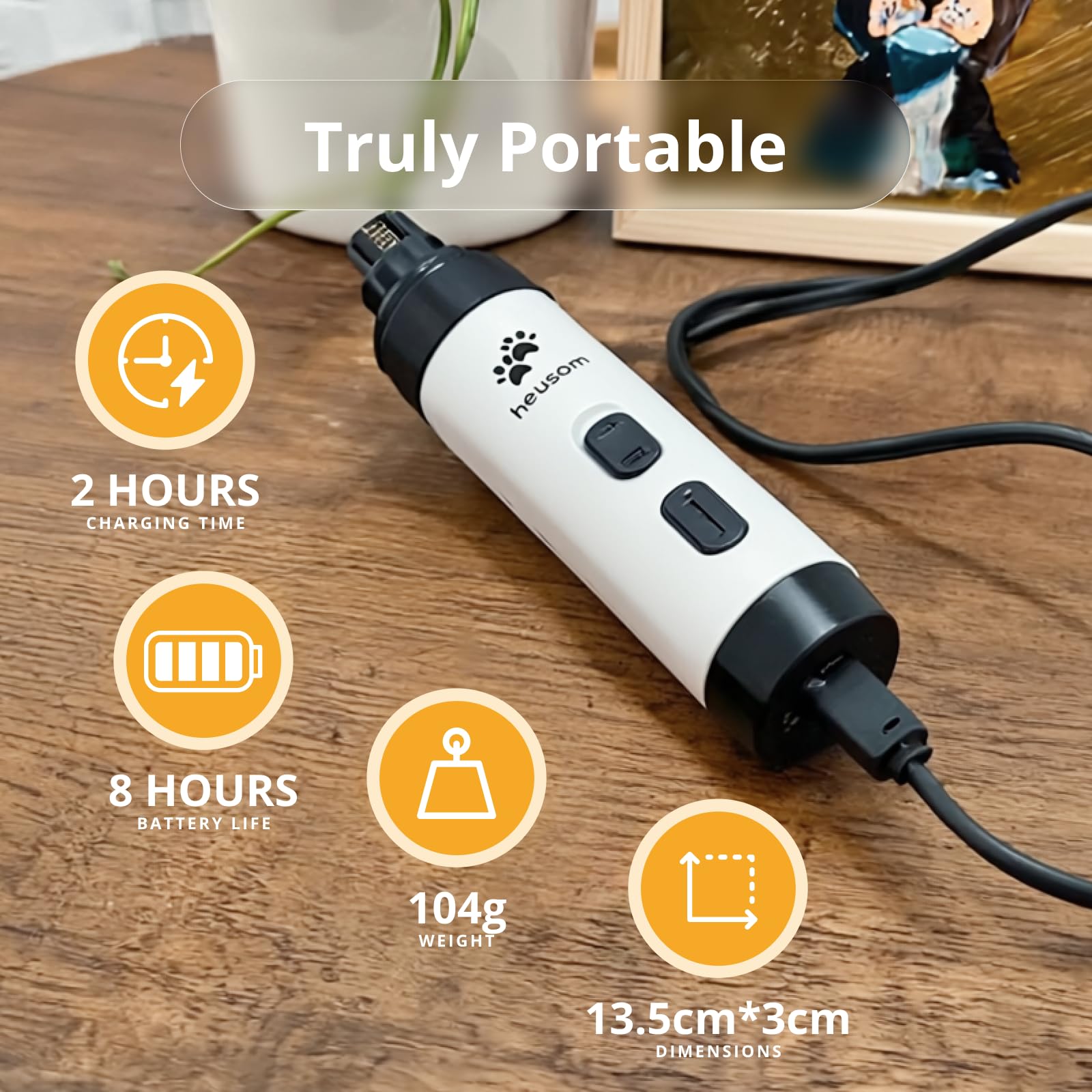 Heusom Silent Groom Pro en ambiente doméstico mostrando aseo relajado
