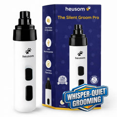 Heusom Silent Groom Pro vista frontal mostrando diseño ergonómico y bajo ruido