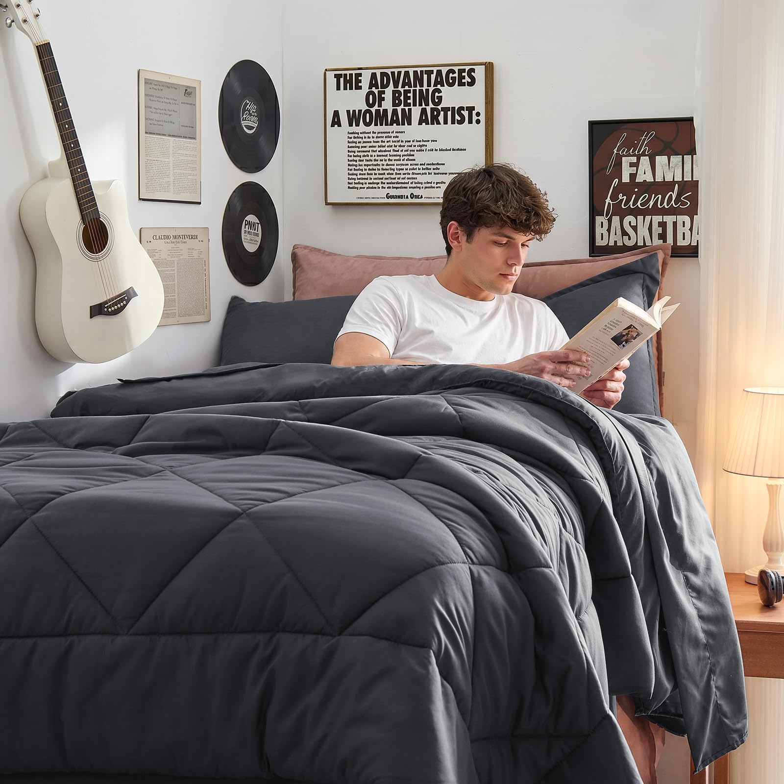 HEVUMYI fundas de almohada y sham mostrando costura y acabado elegante