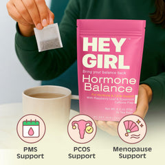 Hey Girl Tea bolsita sellada detalle que conserva frescura y aroma herbal