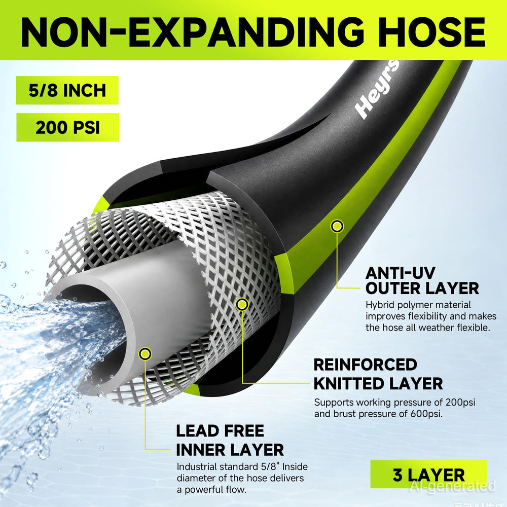 HEYRSUN PVC flexible mostrando textura resistente y sin kinks