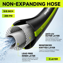 HEYRSUN PVC flexible mostrando textura resistente y sin kinks