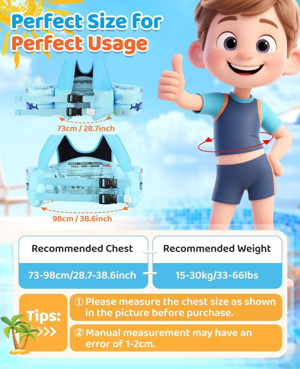HeySplash size comparison with toy showing scale and fit guidance
