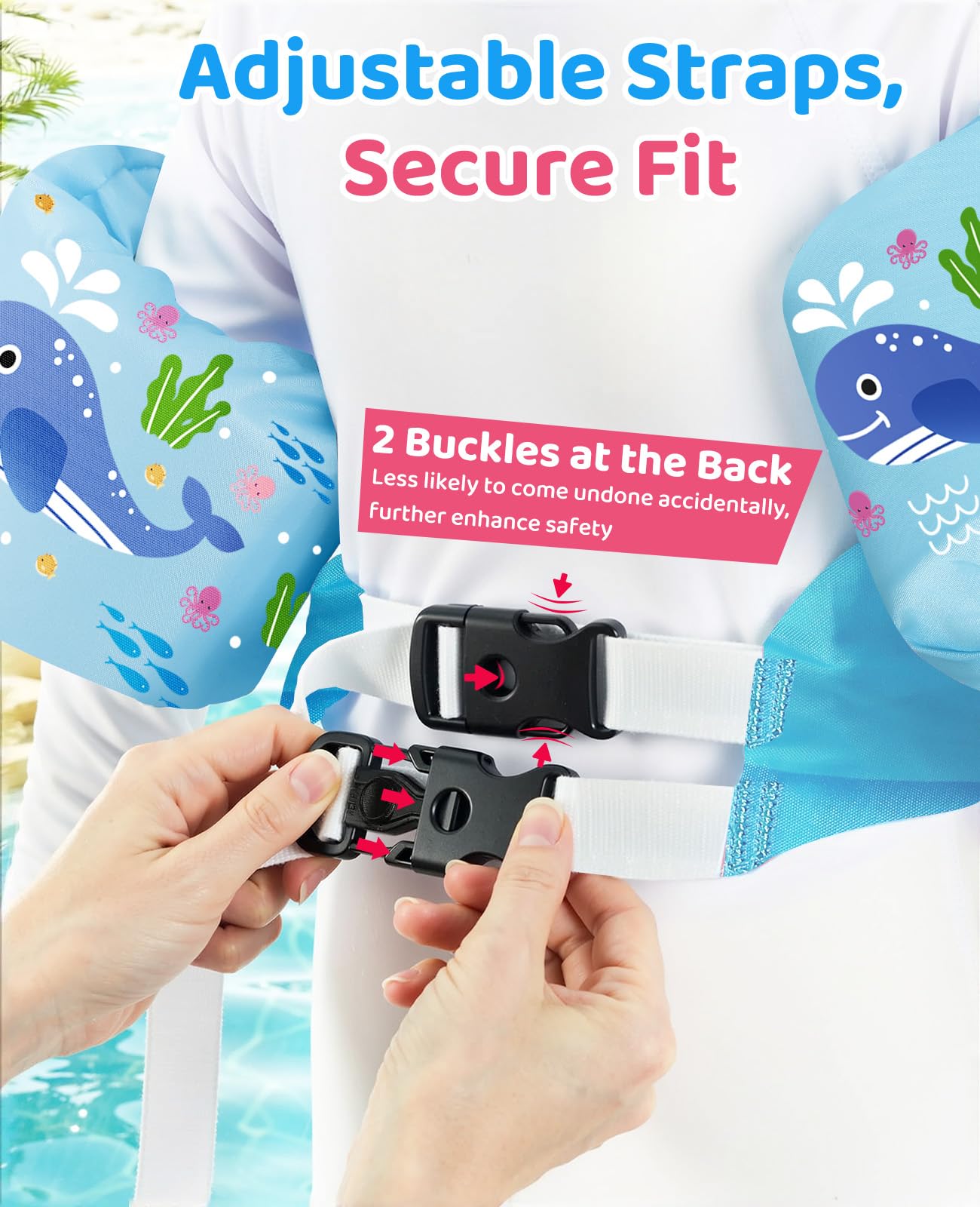 HeySplash vista lateral con tirantes regulables para ajuste preciso