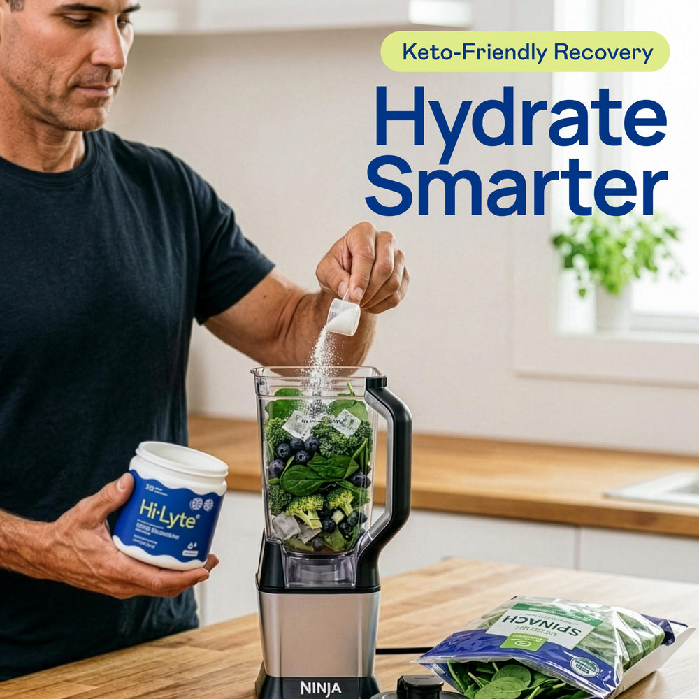 Hi-Lyte K1000 etiqueta con lista de ingredientes minimalistas y limpios