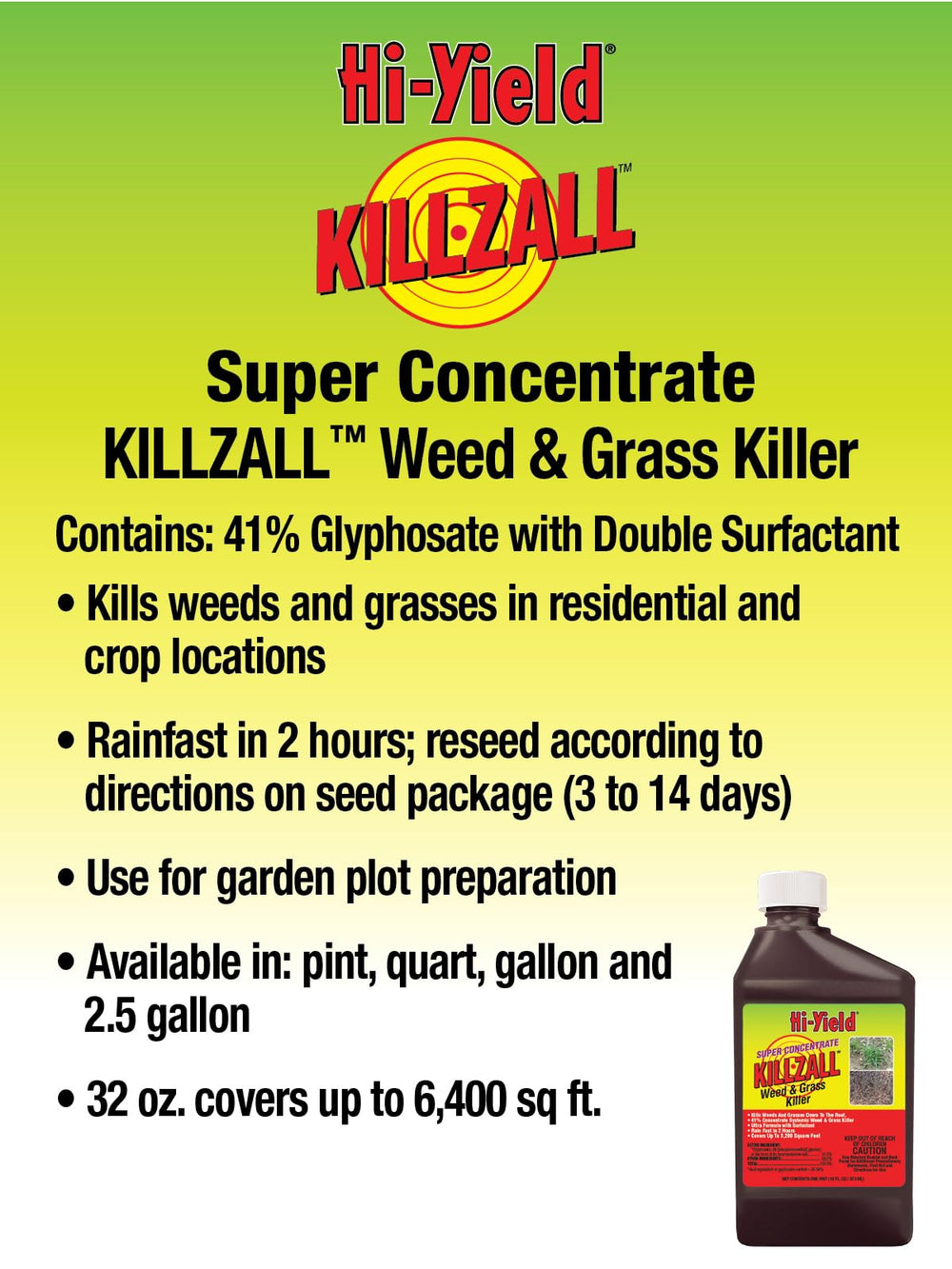 Hi-Yield being sprayed on weeds demonstrating fast-drying surfactant benefit