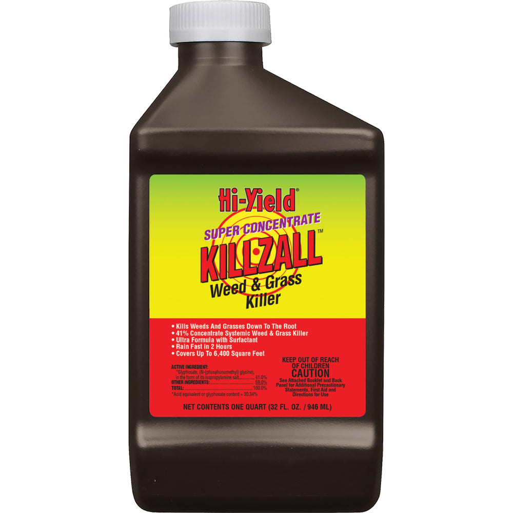 Hi-Yield 32 oz bottle front label showing product name and coverage