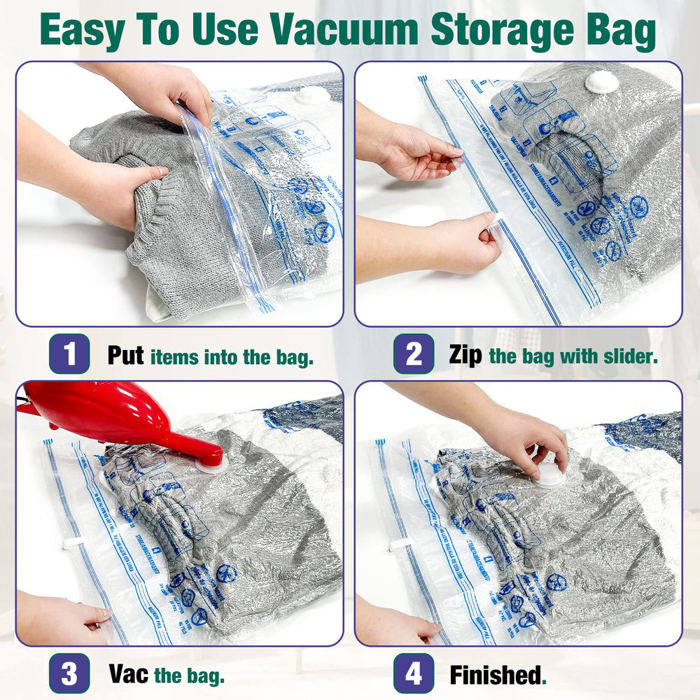 HIBAG bomba manual extrayendo aire durante el sellado, ideal para viajes