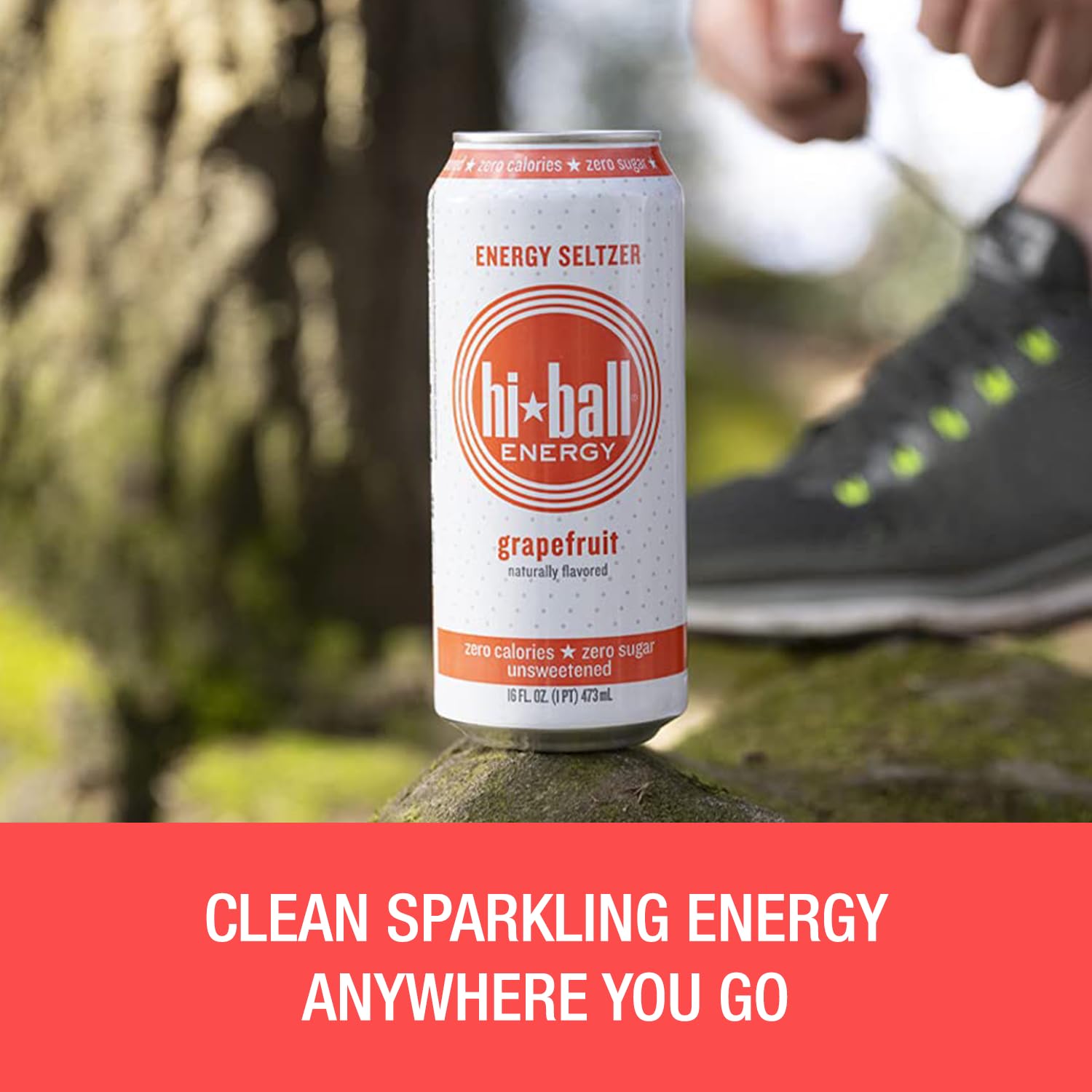 Hiball ingredientes ginseng y guaraná orgánicos destacando energía natural