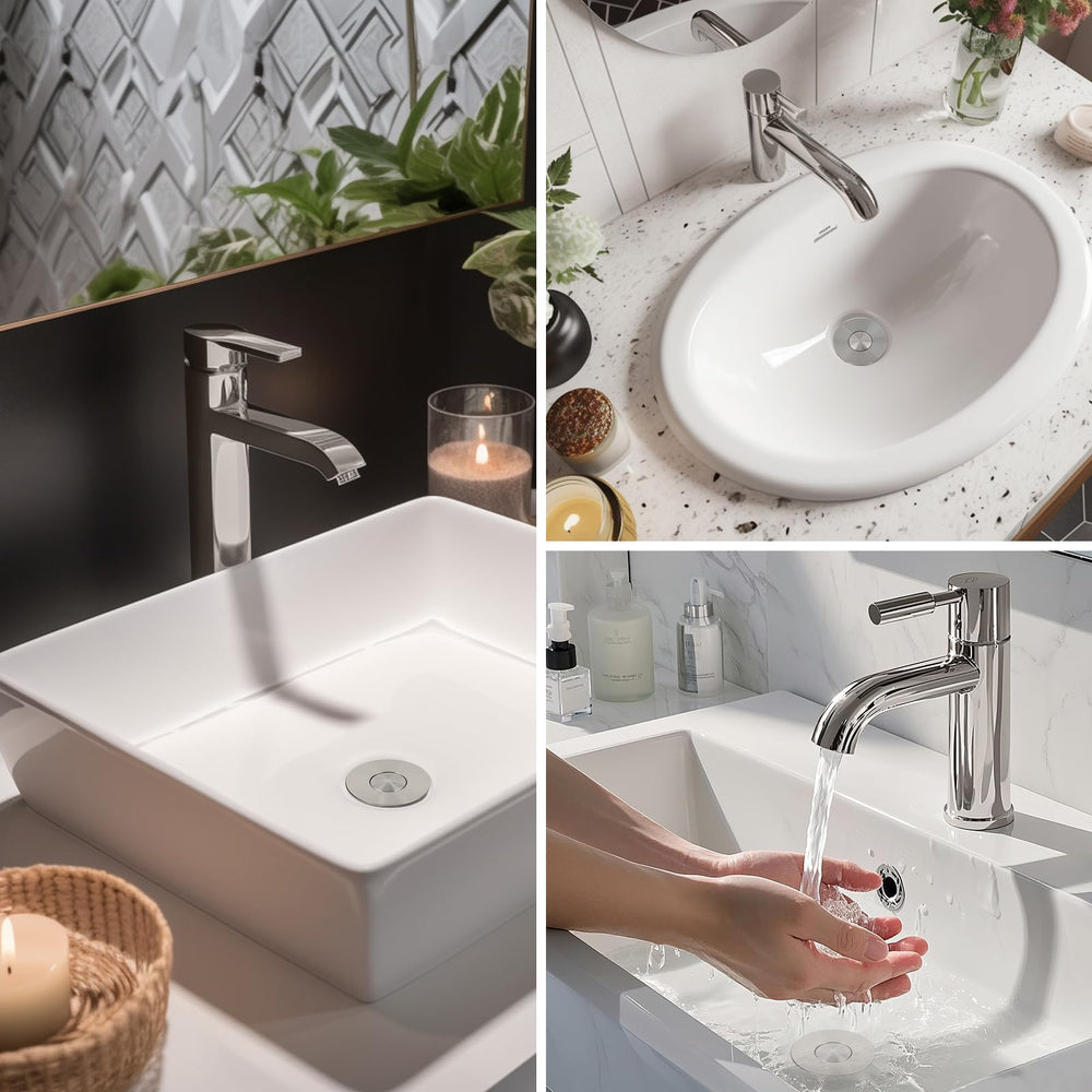 Hibbent tapón instalado en baño ambientado, solución funcional y estética