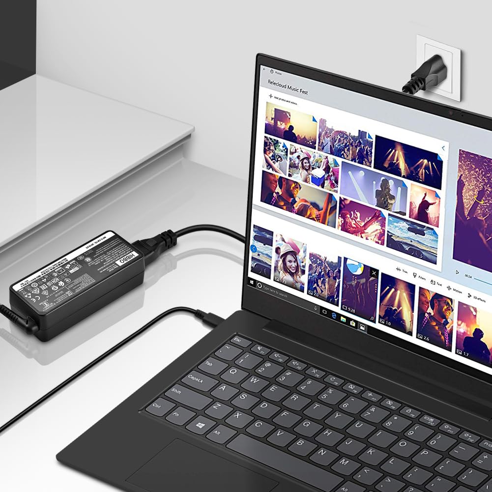HIBBO en uso conectando portátil Lenovo para carga rápida fiable