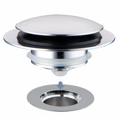 HIDROP tapón frontal cromado, aspecto elegante y cierre confiable
