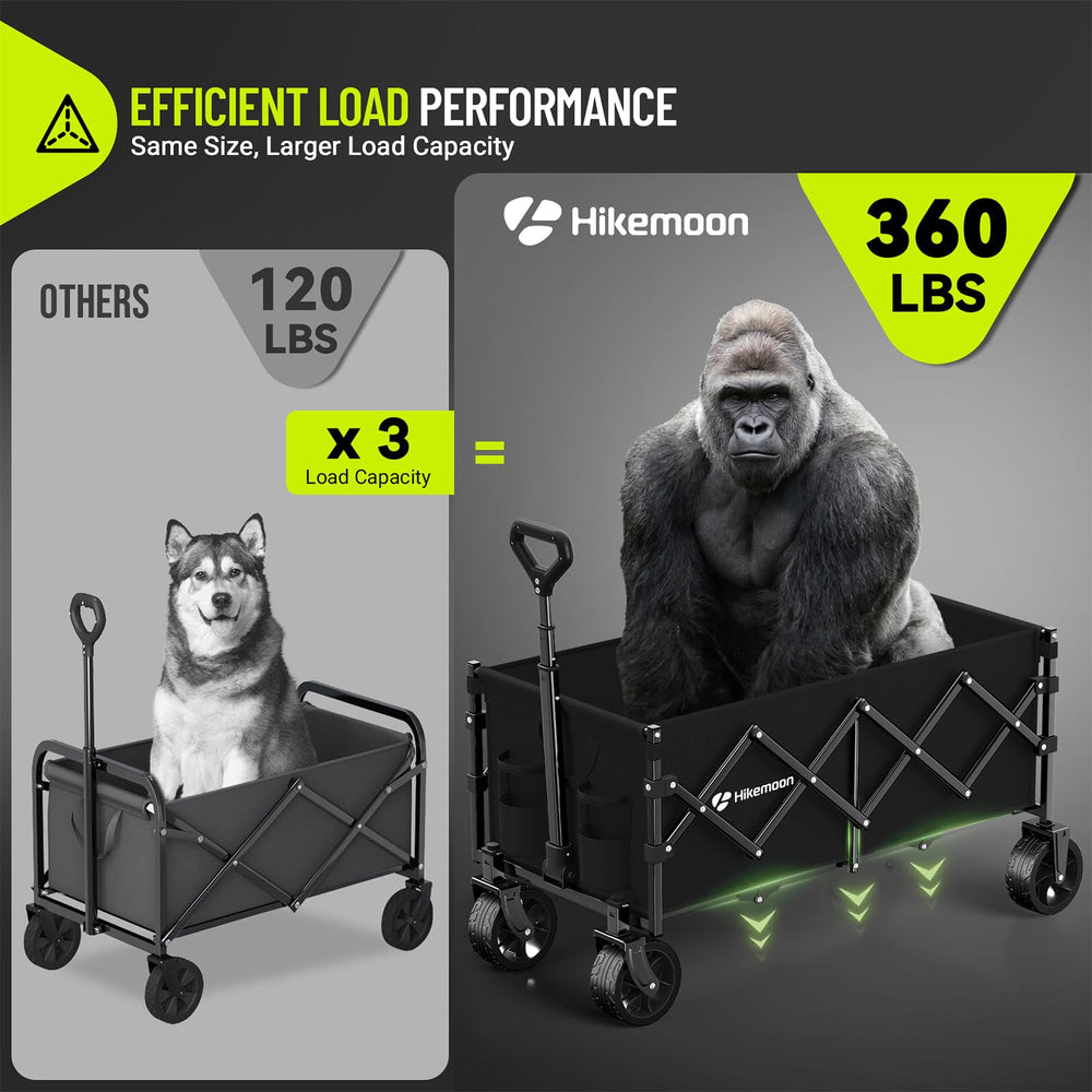 HIKEMOON carro plegado en tamaño compacto para almacenamiento eficiente