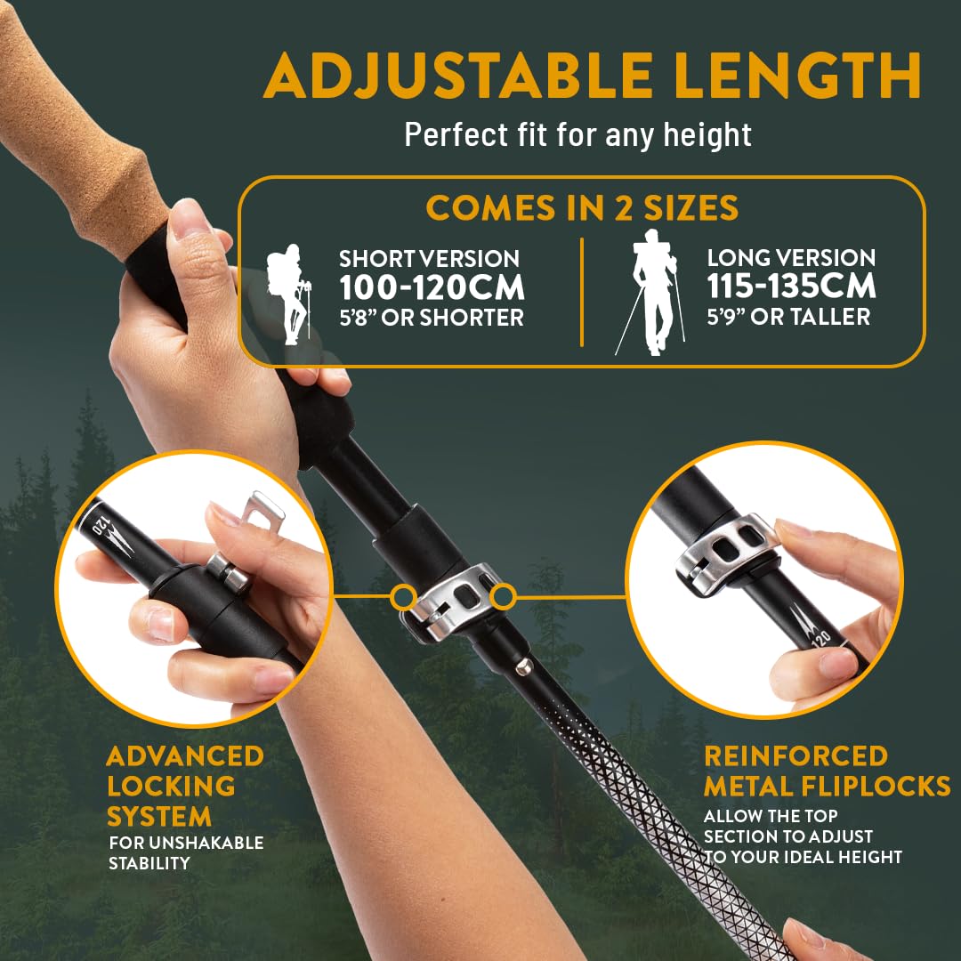 Hiker Hunger Outfitters textura del tubo en aluminio aeronáutico para ligereza y resistencia