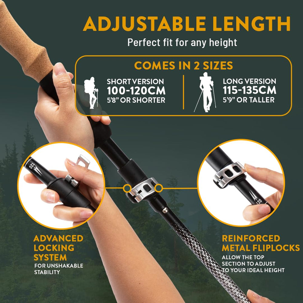 Hiker Hunger Outfitters textura del tubo en aluminio aeronáutico para ligereza y resistencia