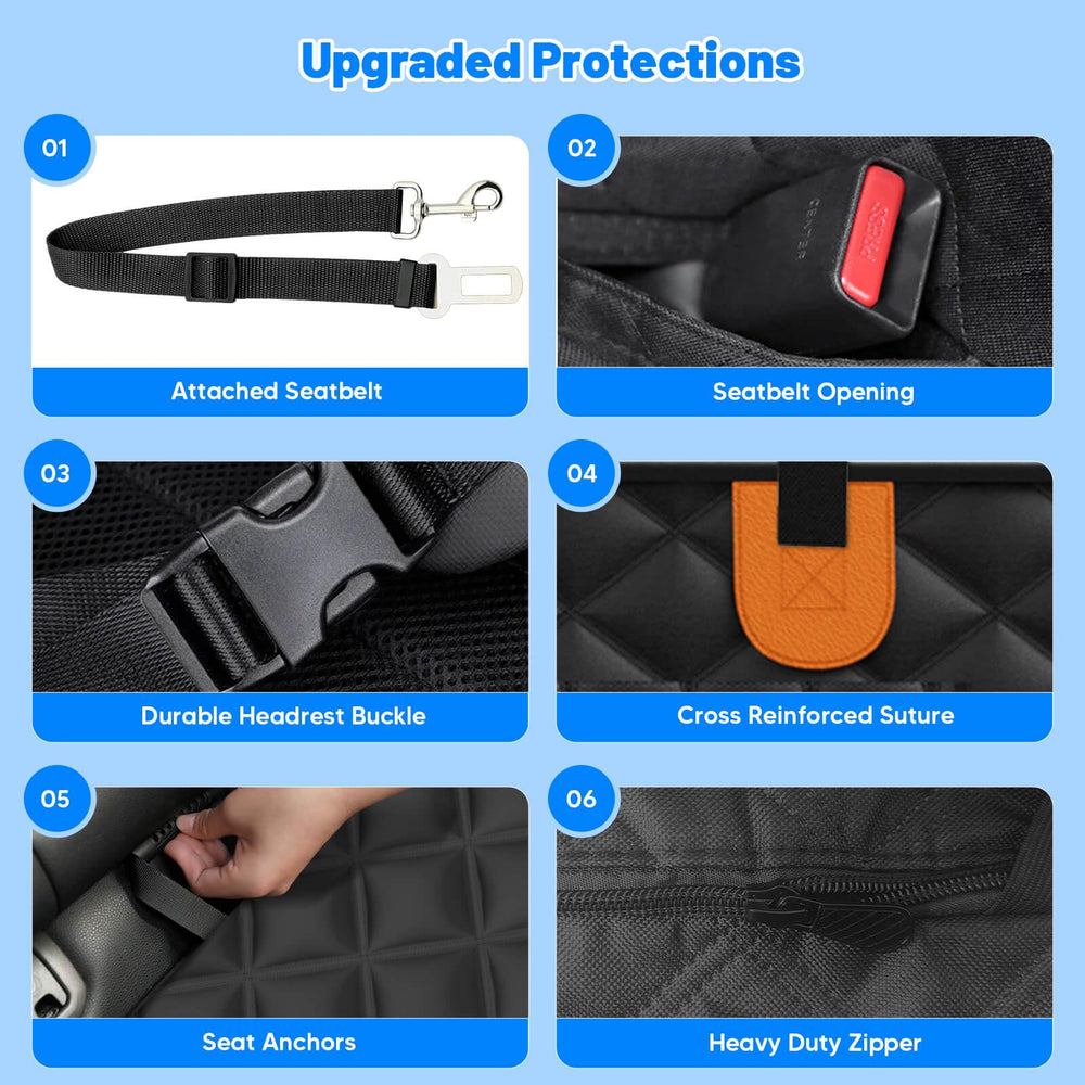 HikeSeptPals funda instalada en SUV, viaje cómodo y protegido para mascotas