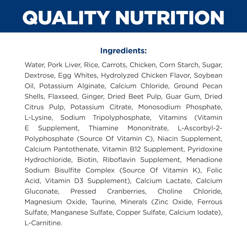 HILL'S PRESCRIPTION DIET etiqueta nutricional destacando ActivBiome+ y beneficios claros