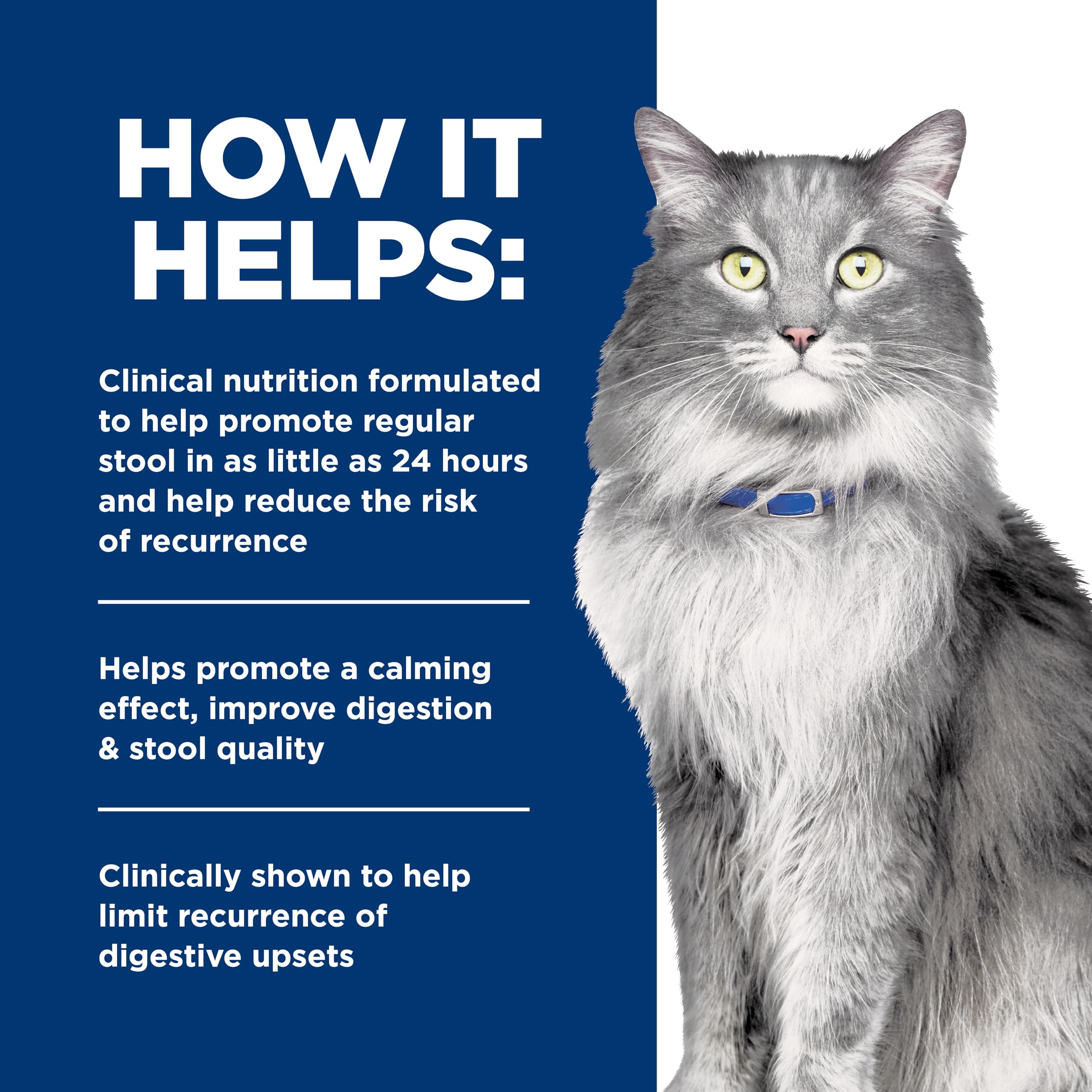 HILL'S PRESCRIPTION DIET gato comiendo que ilustra aceptación y apoyo digestivo