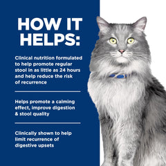 HILL'S PRESCRIPTION DIET gato comiendo que ilustra aceptación y apoyo digestivo