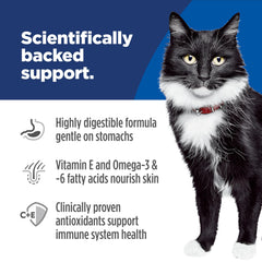 Hill's Science Diet etiqueta de nutrientes destacando vitaminas y antioxidantes beneficiosos