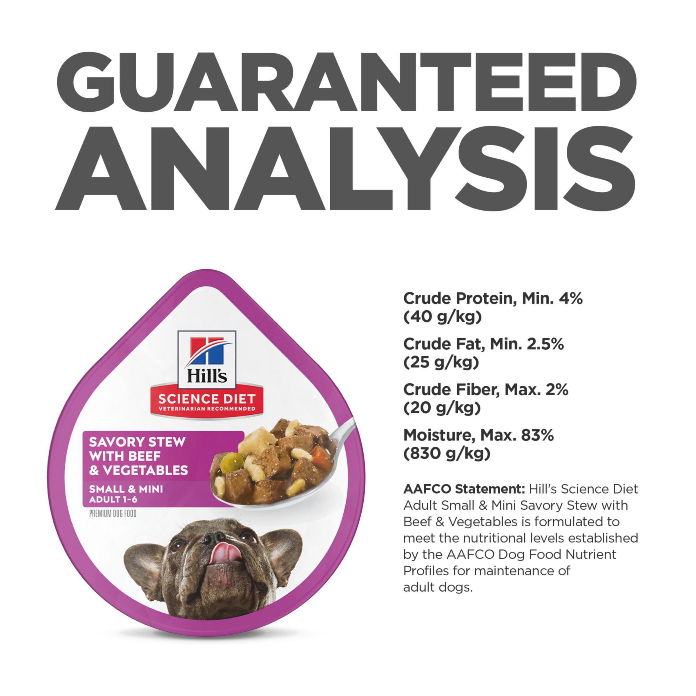 Hill's Science Diet alimento servido en plato pequeño, facilita la ingestión