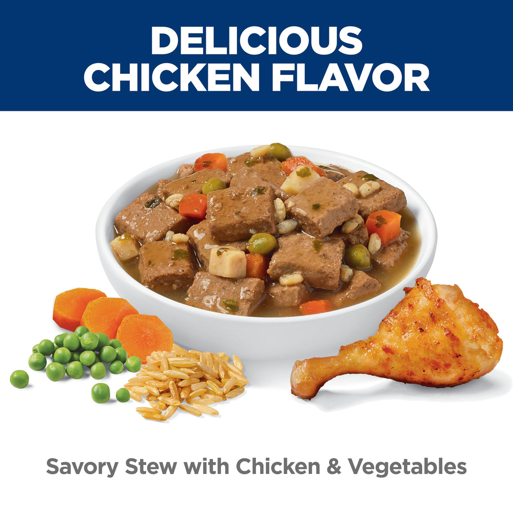 Hill's Science Diet ingredientes: pollo, arroz integral y verduras frescas