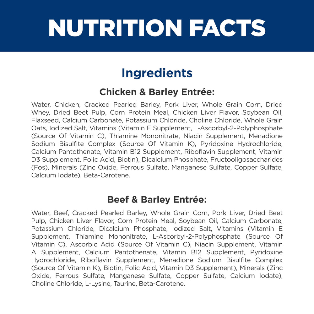 Hill's Science Diet etiqueta de ingredientes mostrando origen confiable
