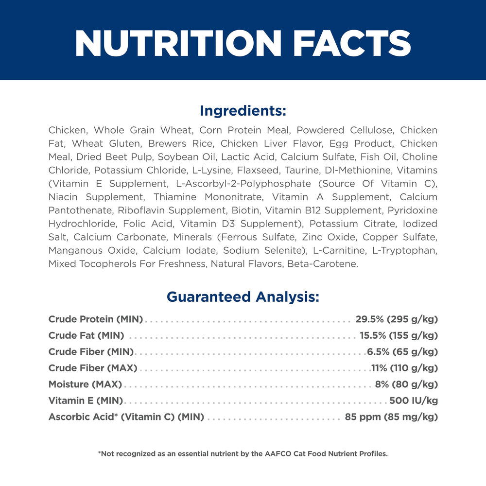 Hill's Science Diet etiqueta de ingredientes que inspira confianza