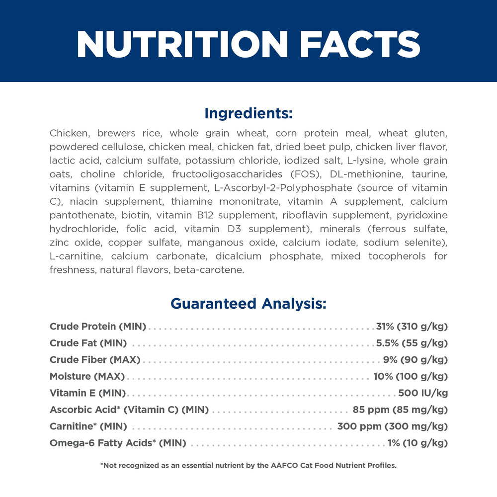 Hill's Science Diet comparación de porción en balanza para ración precisa