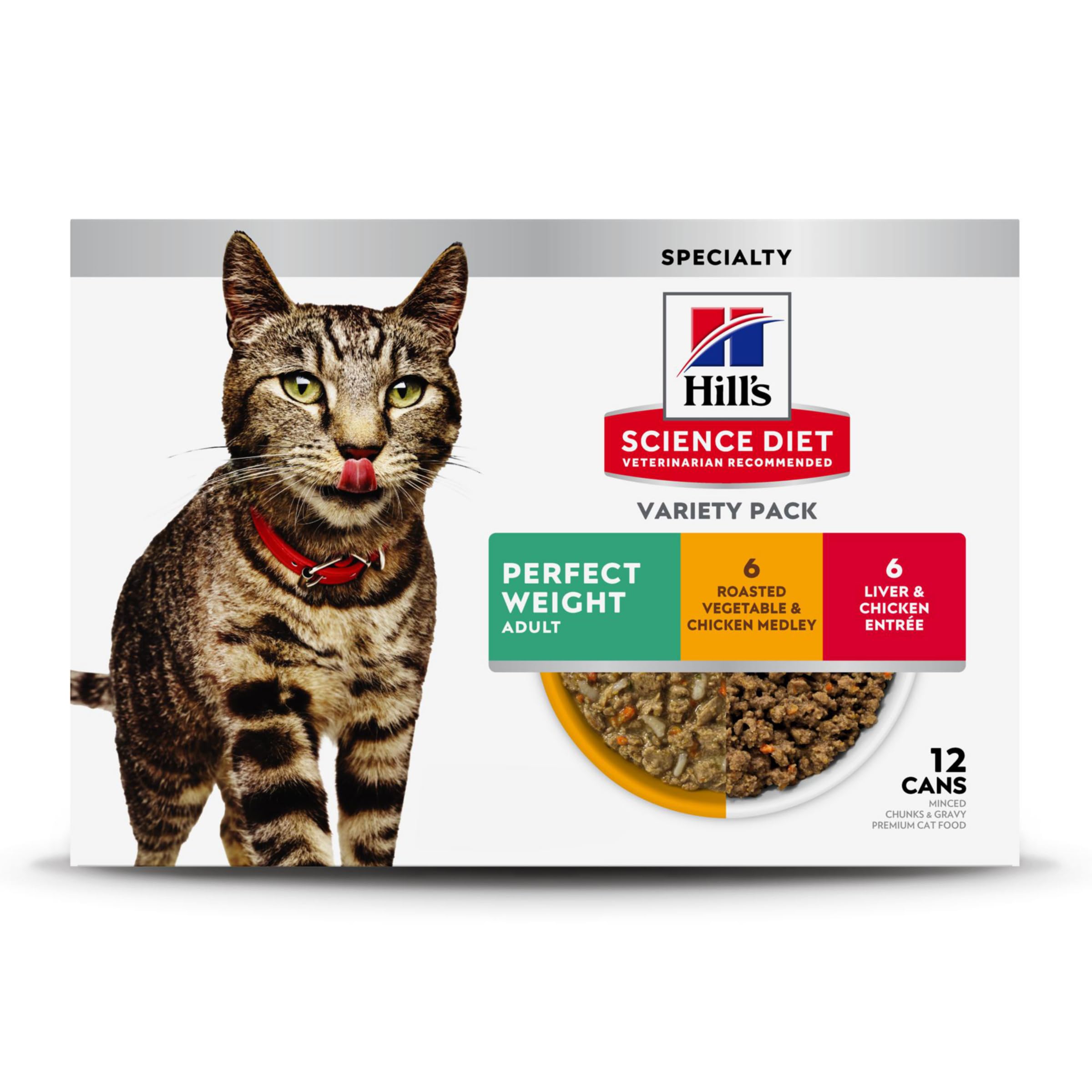 Hill's Science Diet frente del empaque mostrando variedad para control de peso