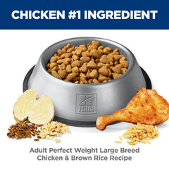 Hill's Science Diet ingredientes destacados como pollo y arroz integral
