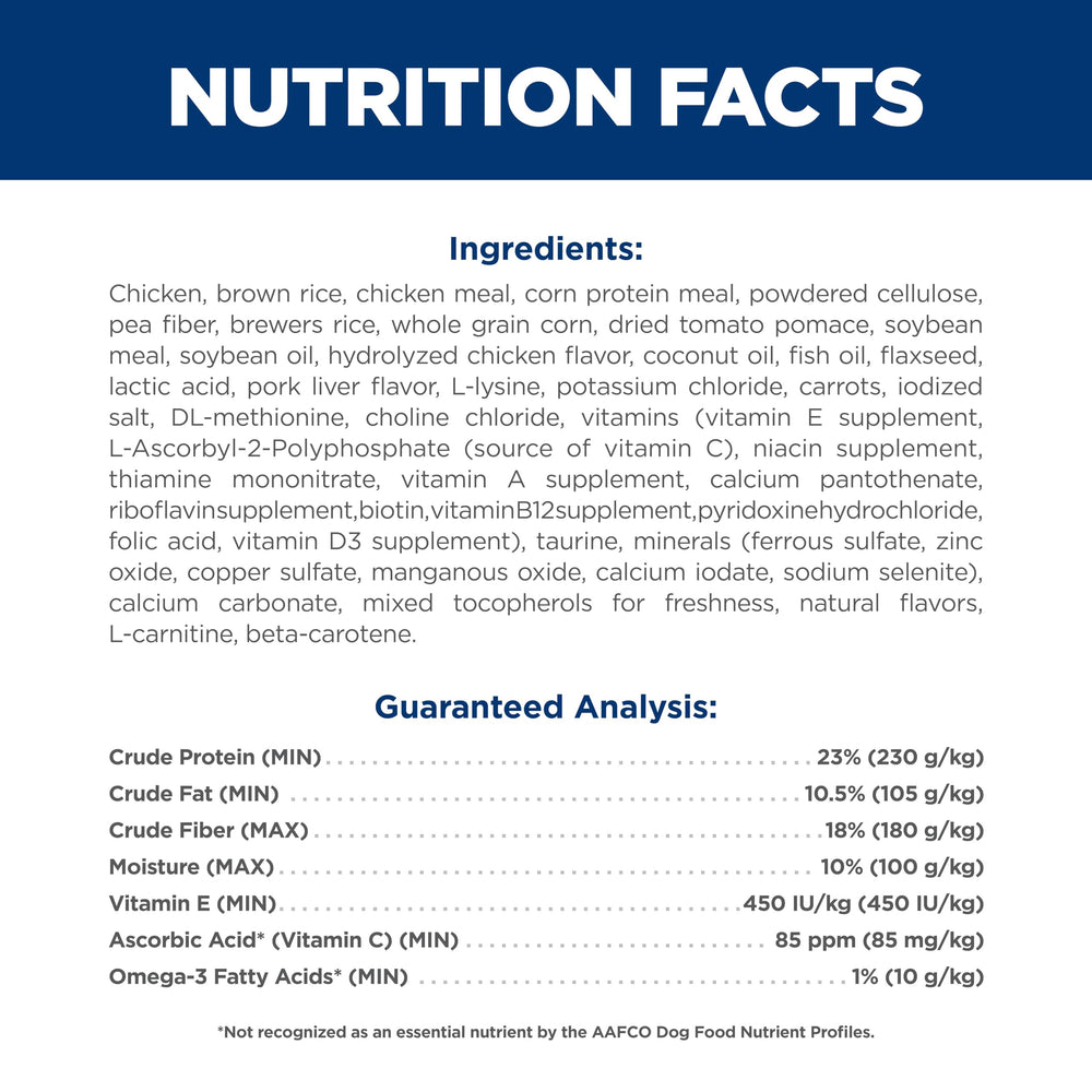 Hill's Science Diet porción medida para ajustar raciones y resultados