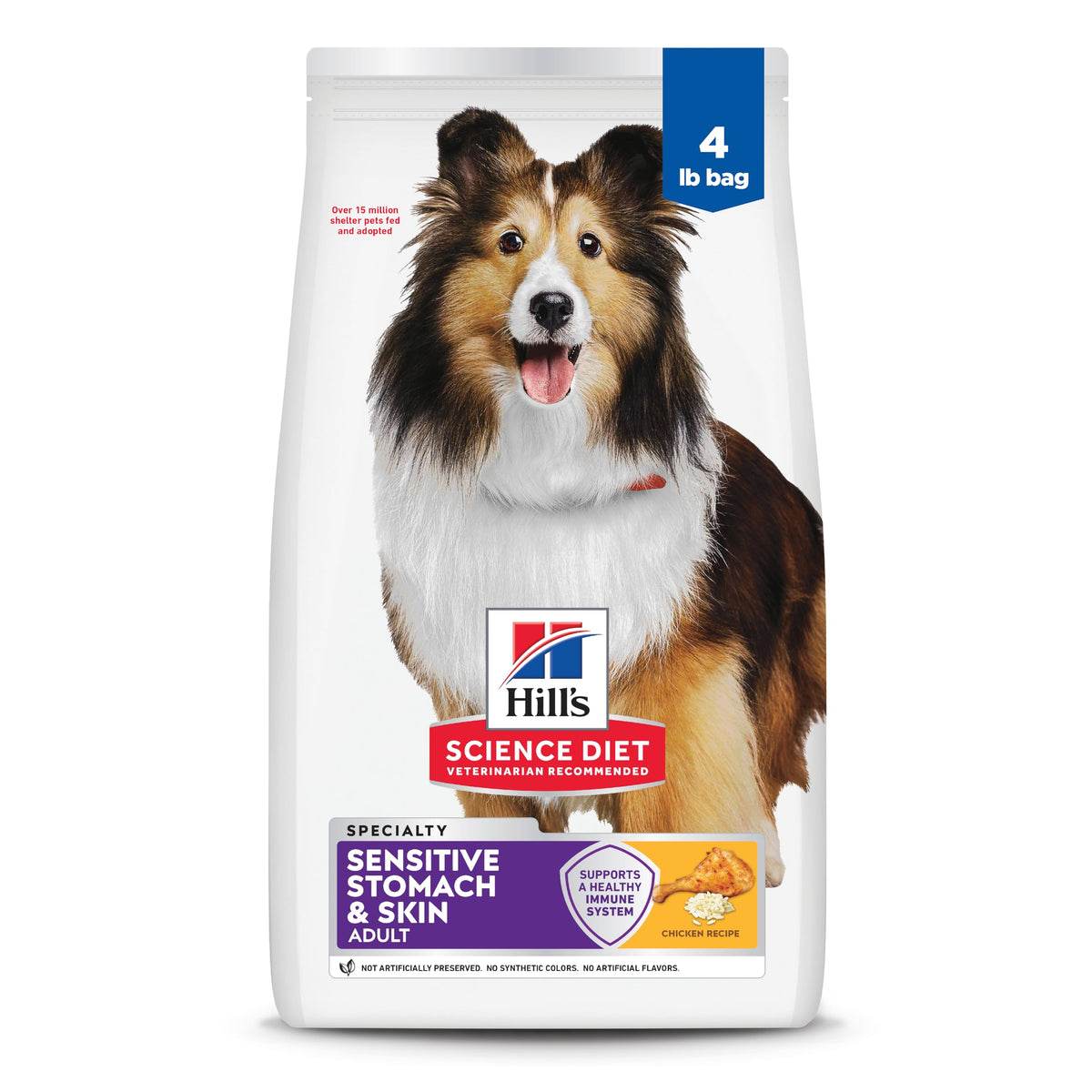 Hill's Science Diet front packaging showing product benefits and brand trust