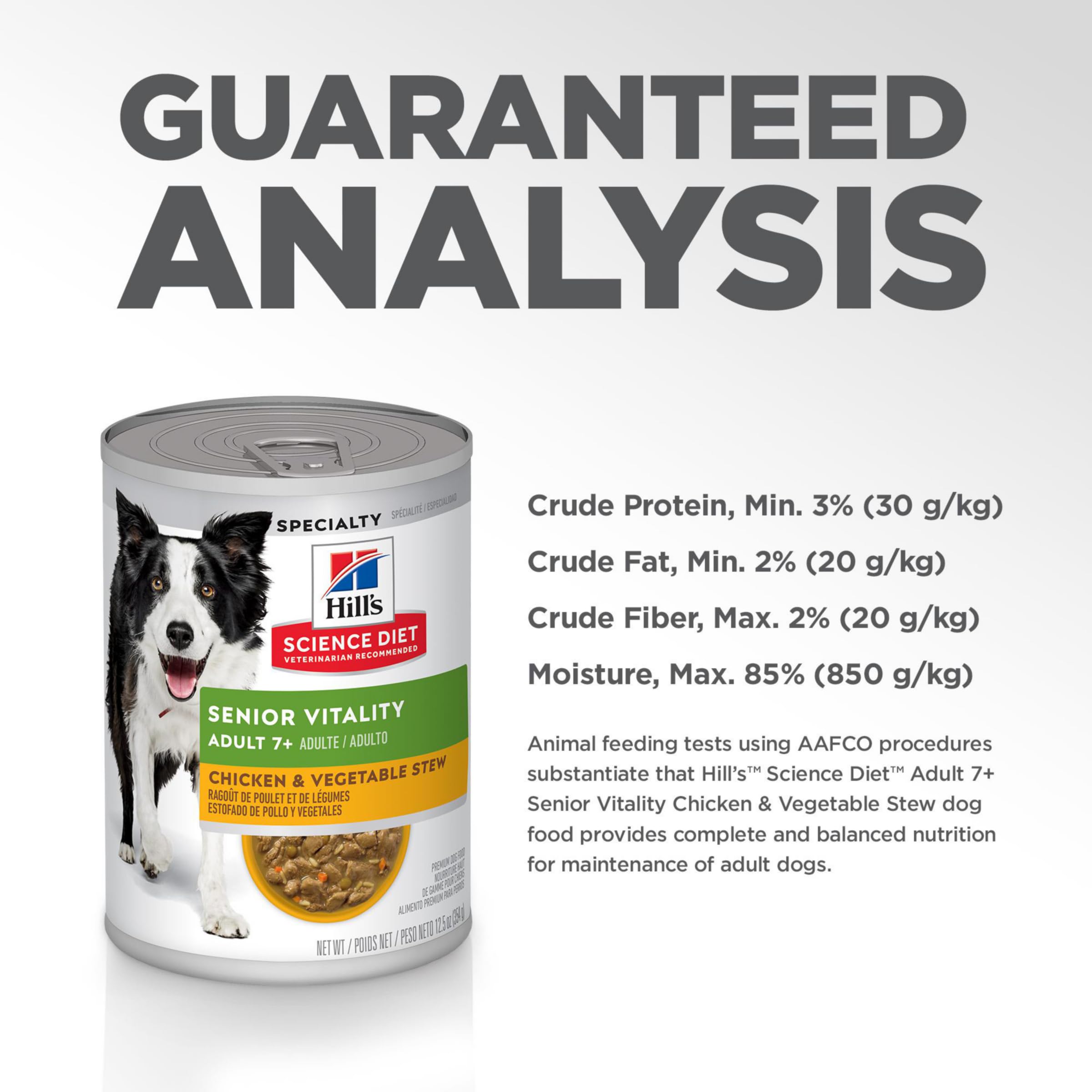 Hill's Science Diet packaging con emblema veterinario de confianza