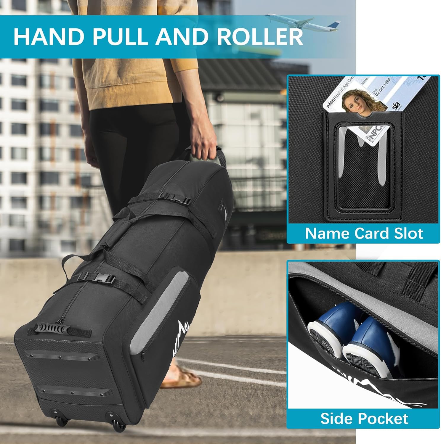 Himal Outdoors comparación de escala con bolsa de carrito para ver ajuste